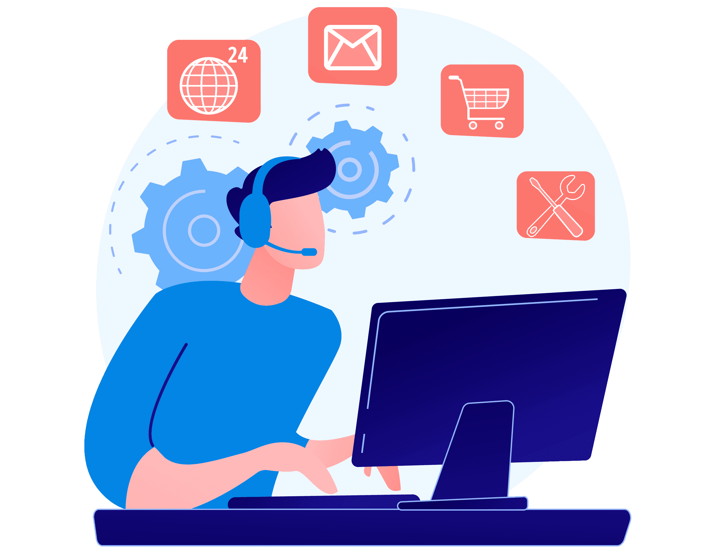 An online consultant will help you choose a solution